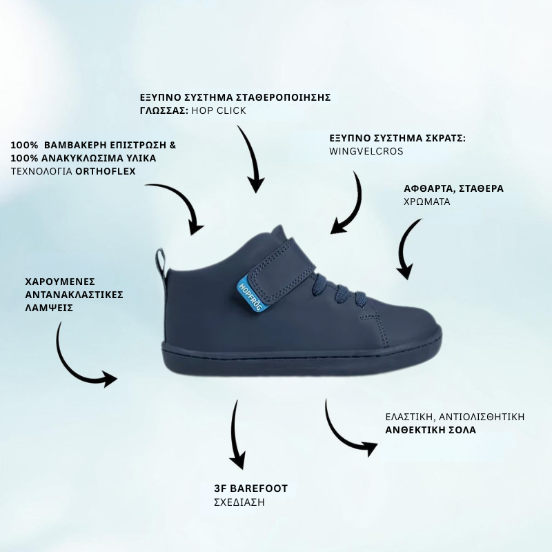 Παιδικά Παπούτσια Hightop - Μπλέ (Μεγέθη 24-32) - Image 2