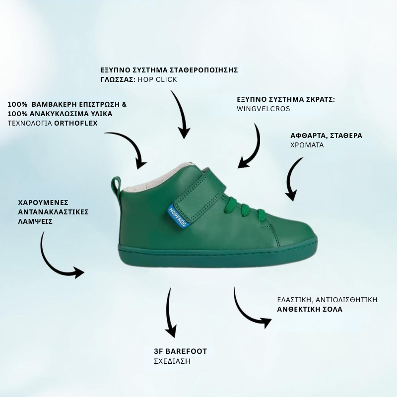 Παιδικά Παπούτσια Hightop- Πράσινα (Μεγέθη 24-32) - Image 2