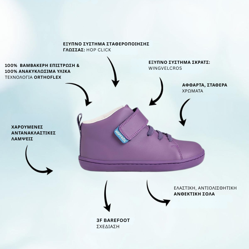 Παιδικά Παπούτσια Hightop - Μωβ (Μεγέθη 24-32) - Image 2
