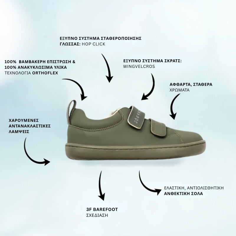 Παιδικά Παπούτσια Junior - Χακί (Μεγέθη 24-32) - Image 2