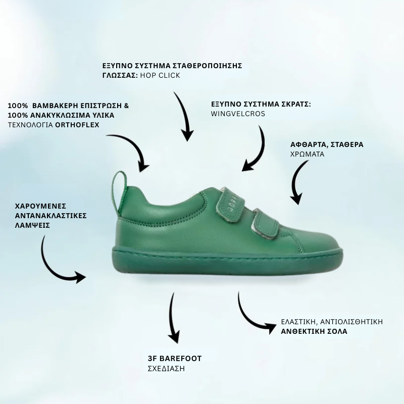Παιδικά Παπούτσια Junior - Πράσινα (Μεγέθη 24-32) - Image 2