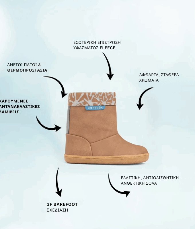 Παιδικές Αδιάβροχες Μπότες Coolboots - Καφέ (Μεγέθη 24-32)