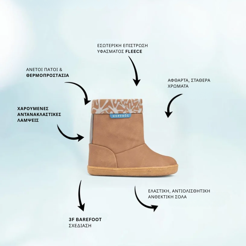 Παιδικές Αδιάβροχες Μπότες Coolboots - Καφέ (Μεγέθη 24-32) - Image 2