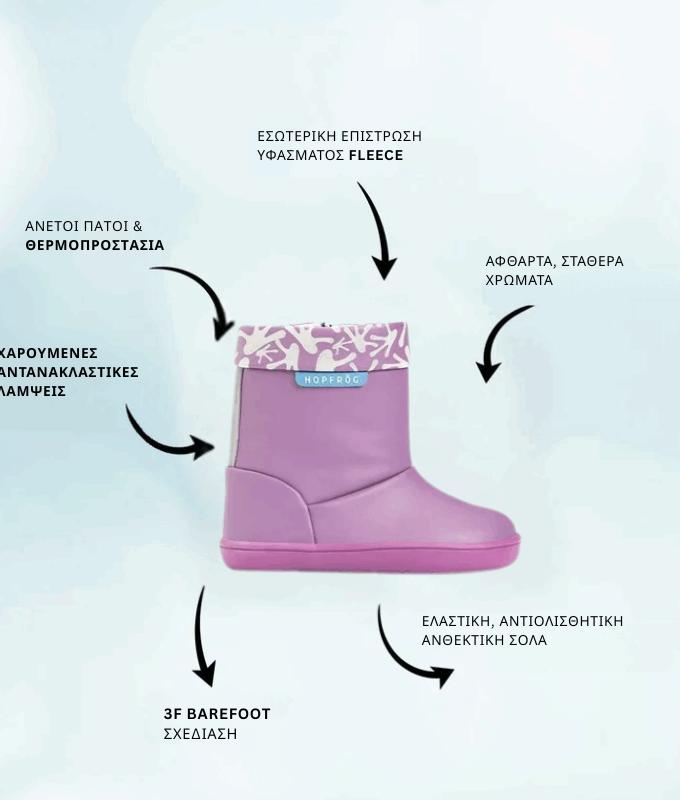 Παιδικές Αδιάβροχες Μπότες Coolboots - Μωβ (Μεγέθη 24-32)