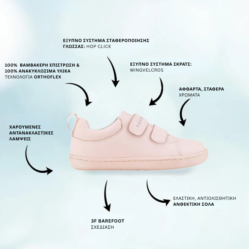 Παιδικά Παπούτσια Junior - Ροζ ανοιχτό (Μεγέθη 24-32) - Image 2