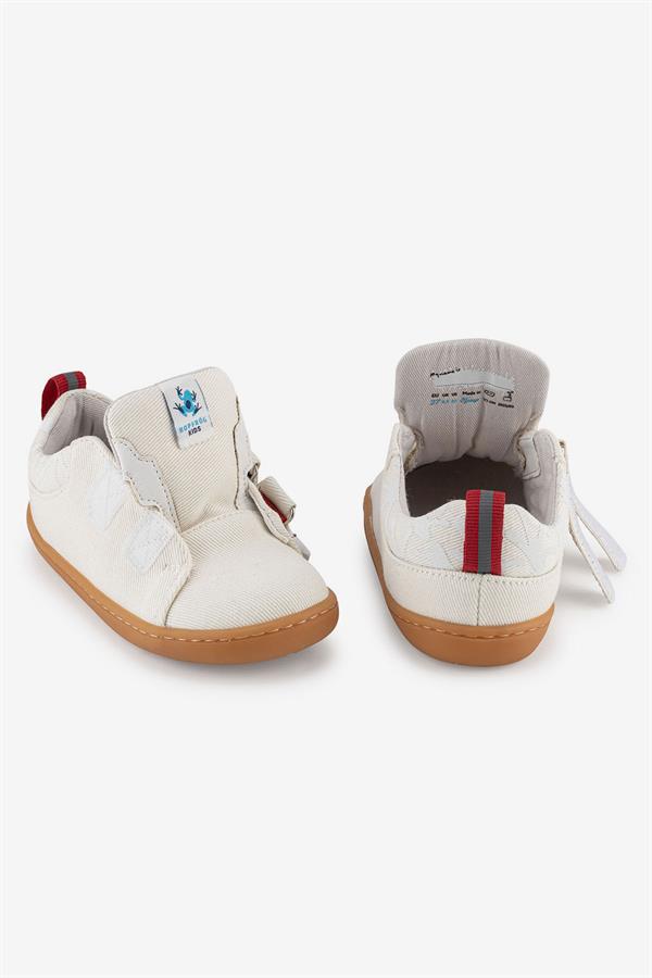 Παιδικά Παπούτσια Recycled Canvas με σκρατς - Εκρού (Μεγέθη 24-32)