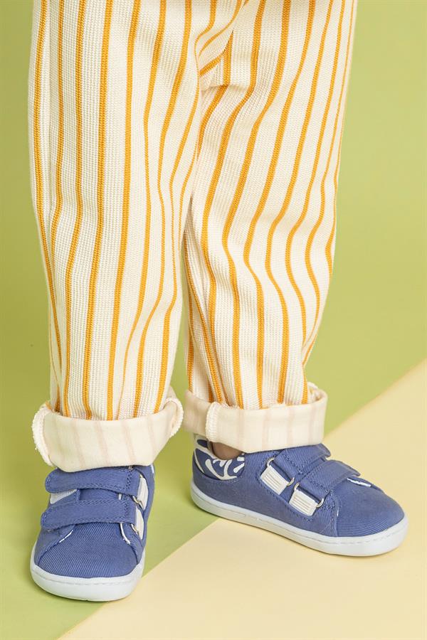 Παιδικά Παπούτσια Recycled Canvas με σκρατς - Μπλε ραφ (Μεγέθη 24-32)