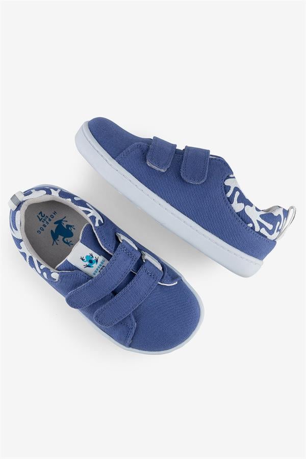 Παιδικά Παπούτσια Recycled Canvas με σκρατς - Μπλε ραφ (Μεγέθη 24-32)